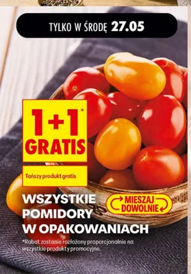 Pomidory w opakowaniach promocja w Biedronka