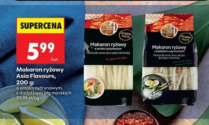 Makaron ryżowy Asia Flavours o smaku cytrynowym promocja w Biedronka