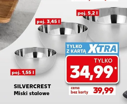 Zestaw misek stalowych Silvercrest 3-pak promocja w Kaufland