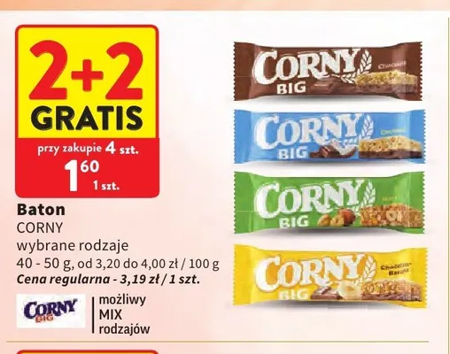 Baton Corny Big bananowy promocja w Intermarche