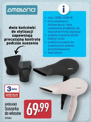 Suszarka do włosów promocja w Aldi