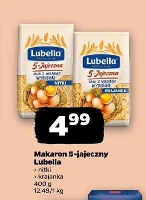 Makaron 5-jajeczny krajanka Lubella promocja w Netto