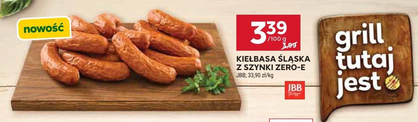 Kiełbasa śląska z szynki Zero-E JBB promocja w Stokrotka