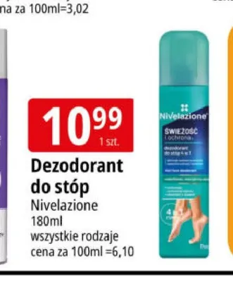 Dezodorant do stóp Nivelazione promocja w Leclerc