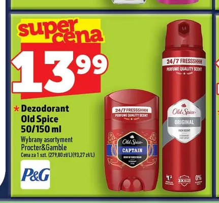 Dezodorant Old Spice 150 ml promocja w TOPAZ