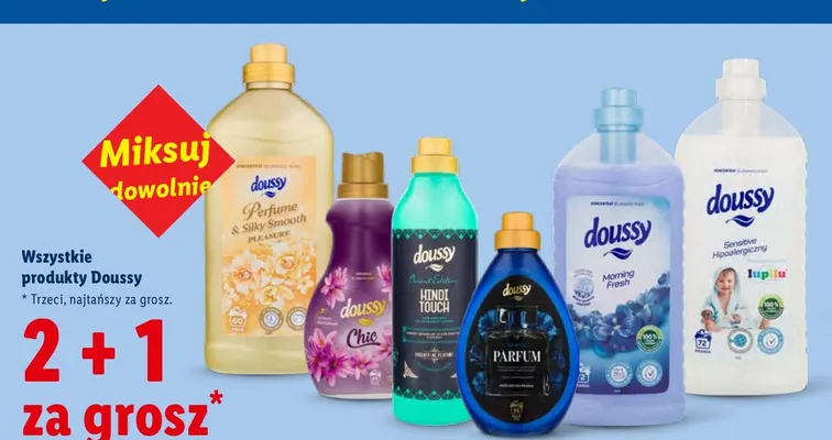 Płyn do płukania tkanin Perfume & Silky Smooth Pleasure Doussy promocja w Lidl
