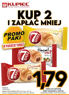 Rogalik 7 Days spumante flavour filling promocja w Kupiec