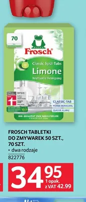 Tabletki do zmywarek Frosch 70 szt. promocja w Selgros