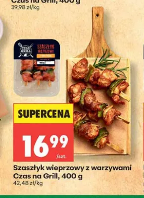 Szaszłyk wieprzowy z warzywami Czas na Grill promocja w Biedronka