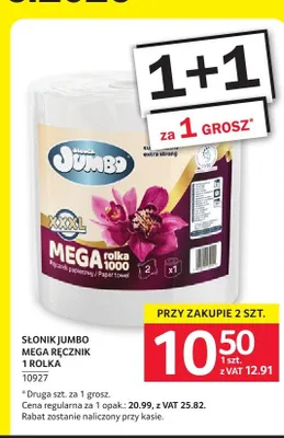 Ręcznik papierowy Słonik Jumbo Mega Ręcznik 1 rolka promocja w Selgros