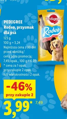 Przysmak dla psa Pedigree Rodeo promocja w Lidl