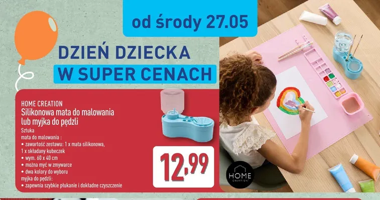 Silikonowa mata do malowania HOME CREATION promocja w Aldi