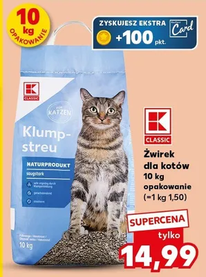 Żwirek dla kotów 10kg promocja w Kaufland