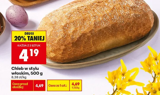 Chleb w stylu włoskim promocja w Biedronka