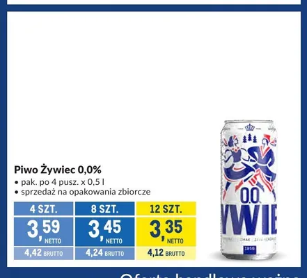 Piwo bezalkoholowe Żywiec promocja w Makro