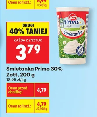 Śmietanka 30% promocja w Biedronka