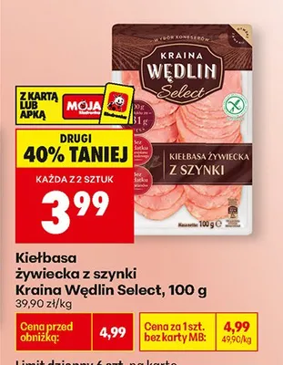 Kiełbasa żywiecka z szynki promocja w Biedronka