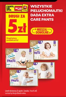 Pieluchomajtki Dada Extra Care Pants 5 Junior promocja w Biedronka