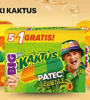 Lody Big Kaktus Patec Jungle 6-pak promocja w Biedronka