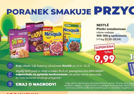 Płatki śniadaniowe Nesquik Alphabet Nestlé promocja w Kaufland