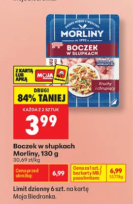 Boczek w słupkach Morliny promocja w Biedronka