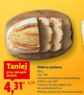 Chleb na maślance promocja w Lidl