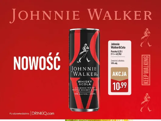 Whisky Johnnie Walker & Cola promocja w Aldi
