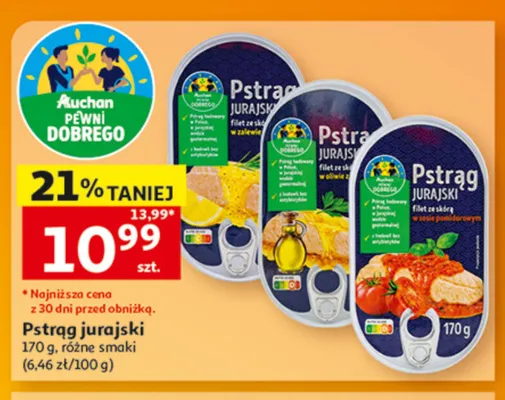 Pstrąg jurajski w sosie pomidorowym Pewni Dobrego promocja w Auchan