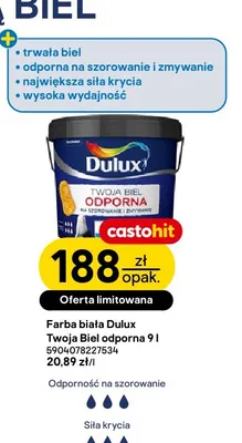Farba biała Dulux Twoja Biel odporna promocja w Castorama