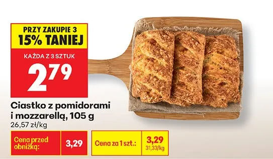 Ciastko z pomidorami i mozzarellą promocja w Biedronka