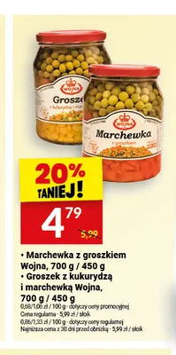 Marchewka z groszkiem Wojna promocja w Twój Market
