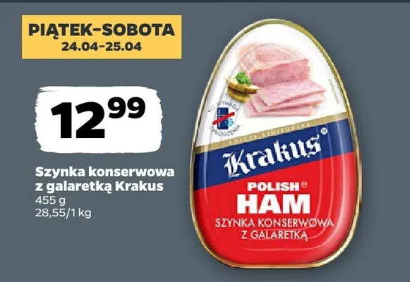 Szynka konserwowa z galaretką promocja w Netto