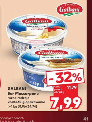 Ser Mascarpone z wanilią Galbani promocja w Kaufland
