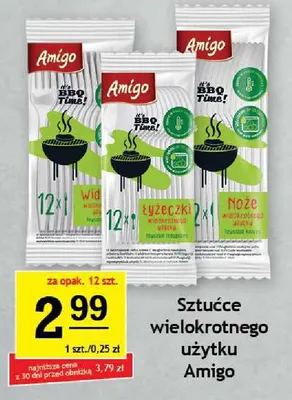 Sztućce wielokrotnego użytku Amigo promocja w Gram Market