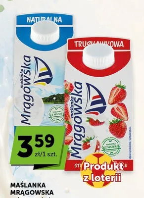 Maślanka Mrągowska naturalna promocja w Euro Sklep