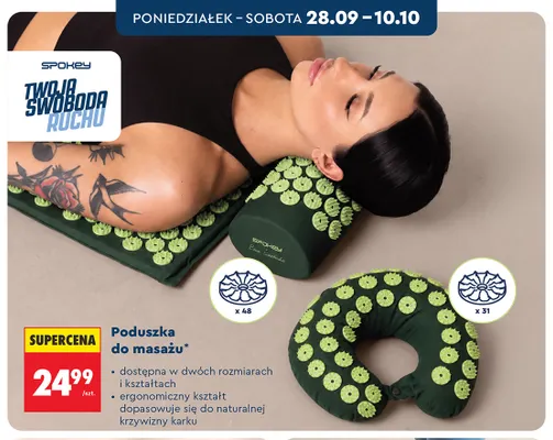 Poduszka do masażu Spokey promocja w Biedronka