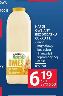 Napój migdałowy bez cukru Piątnica Roślinna promocja w Selgros