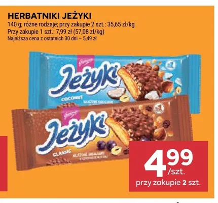 Herbatniki Jeżyki Coconut promocja w Stokrotka