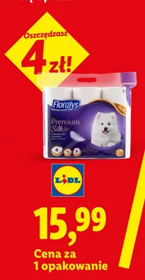 Papier toaletowy 4-warstwowy Floralys Premium Silk promocja w Lidl