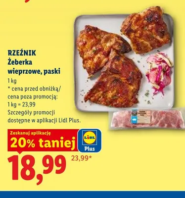 Żeberka wieprzowe paski RZEŹNIK promocja w Lidl