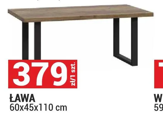 Ława 60x45x110cm promocja w Merkury Market