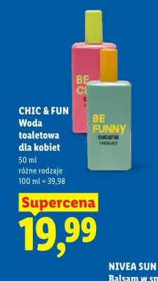 Woda toaletowa dla kobiet Chic & Fun promocja w Lidl