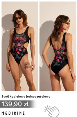 Strój kąpielowy jednoczęściowy Medicine promocja w Medicine