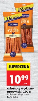 Kabanosy wędzone Tarczyński drobiowe promocja w Biedronka