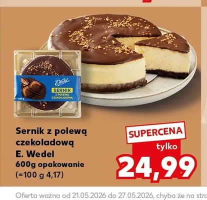 Sernik z polewą czekoladową E. Wedel promocja w Kaufland