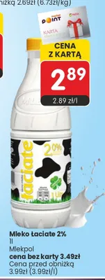Mleko Łaciate 2% promocja w Market Point