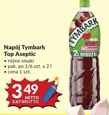 Napój Tymbark Top Aseptic różne smaki promocja w Makro