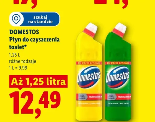 Płyn do czyszczenia toalet Domestos promocja w Lidl