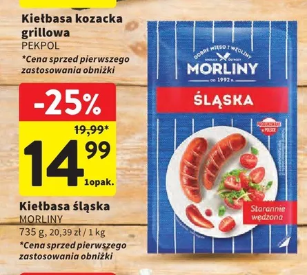 Kiełbasa śląska Morliny promocja w Intermarche
