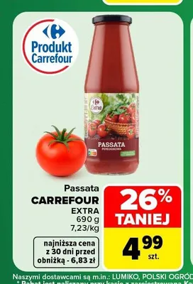 Passata pomidorowa Carrefour Extra promocja w Carrefour